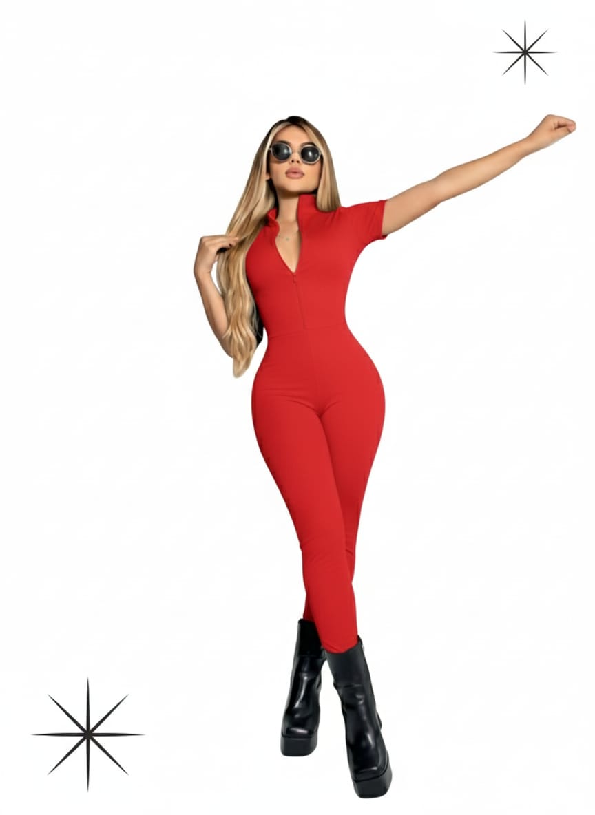 Vista 6 de ENTERIZO CIERRE MANGA CORTA - COLOR: AZUL